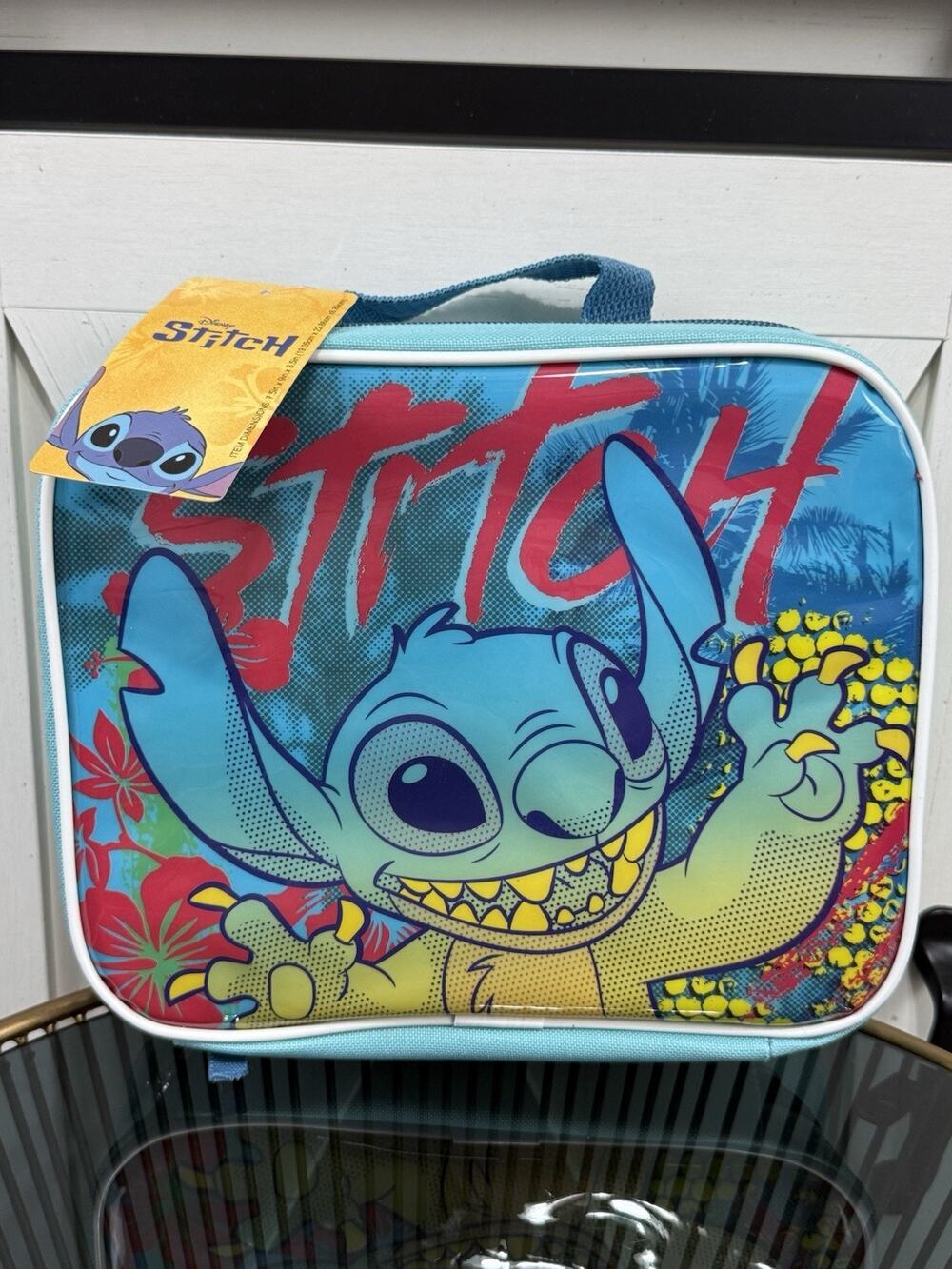 Disney Stitch Lunch Bag Box Insulated Tote Lilo & Stitch Kids School Blue NWT